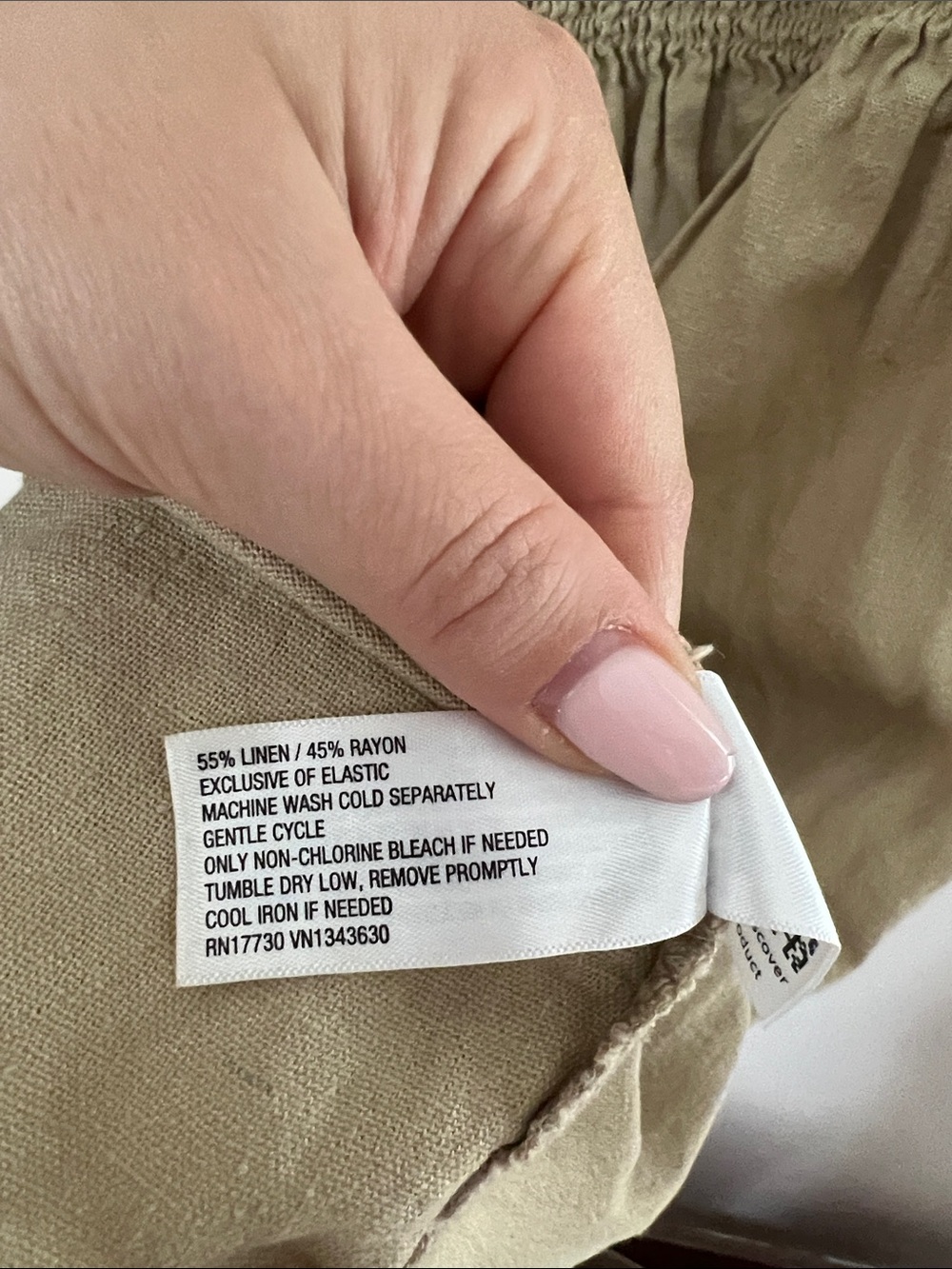 Smocked Casual Sundress in Beige - Picture 5 of 6